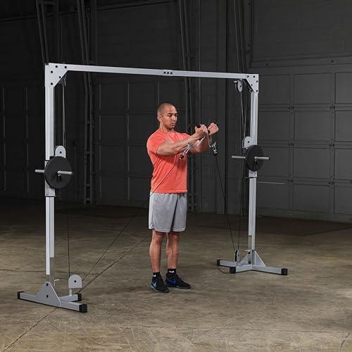 Body-Solid Best Fitness Functional Trainer Cable Machine, Full Body Workout Weight Stacks, Chest and Shoulder Exercise Home Gym LAT Pulldown Machines with 190lb Weights Stack
