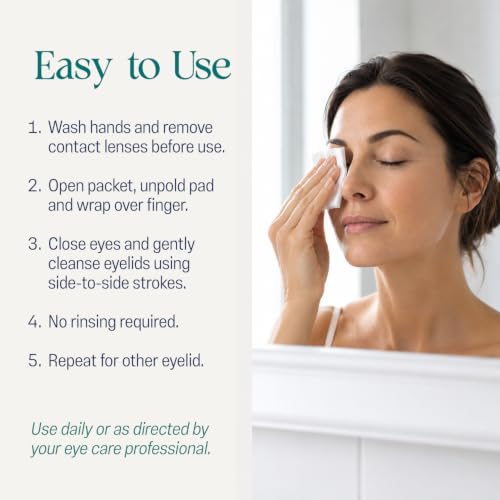 OCuSOFT Lid Scrub Allergy Eyelid Cleanser, Pre-Moistened Pads, 30 Count | Designed for eyelids exposed to environmental irritants like pollen, dust