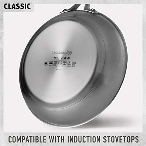 Calphalon Classic Stainless Steel Sauce Pan, 3.5-Quart, Impact-Bonded Aluminum Base, Stay-Cool Handles