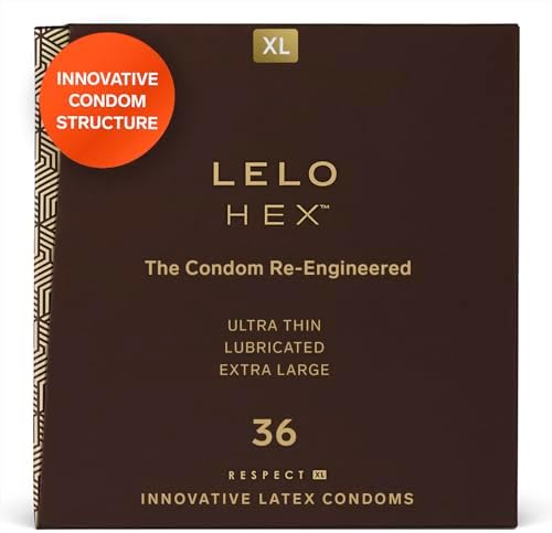 LELO HEX Original - Ultra Thin Condoms, Increased Strength, 12 Pack | This ultra thin condom offers increased strength without reducing sensation, for comfortable, reliable protection.