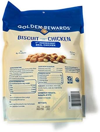 Golden Rewards Peanut Butter Flavored Biscuits Wrapped with Chicken, for Dogs, Made with Real Chicken Breast, 16 Oz