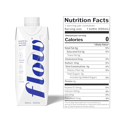 Flow Artesian Mineral Spring Water, 33.8 Fl Oz, 6 Pack | Naturally Alkaline Water, pH 8.1, Electrolytes, Minerals, Zero Calories, Eco-friendly pack, Non-GMO, BPA-Free