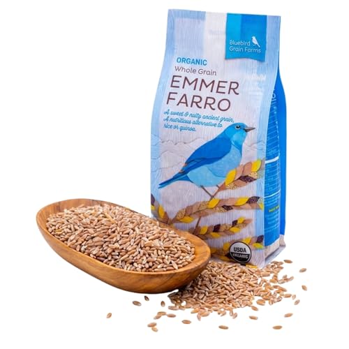 Bluebird Grain Farms Organic Whole Grain Emmer Farro, 1 Lb.