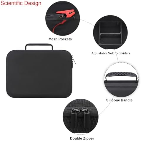 Elonbo Carrying Case for Halo Bolt Ultimate 2.0/3.0 Portable Car Battery Jump Starter/Halo Bolt 55500 mwh/Air 58830/ Air + 55500/58830/ 44400/57720