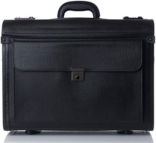 Alpine Swiss Rolling 17" Laptop Briefcase on Wheels Attache Lawyers Case Legal Size