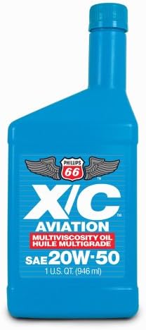 Phillips 66 X/C Aviation Oil 20w-50 Engine Oil - 1 Quart Bottle