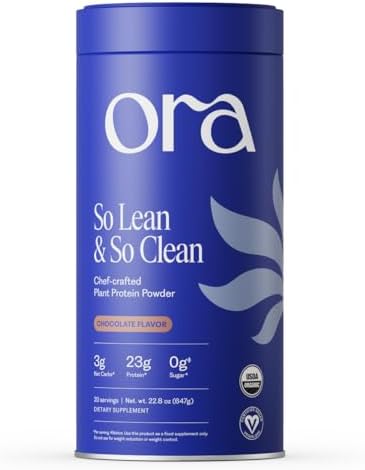 Ora Organic Plant-Based Protein Powder - 23g Protein for Women and Men - Vanilla Flavor 20 Servings, Vegan, Clean Protein, Third-Party Tested, Gluten-Free - 20 Servings