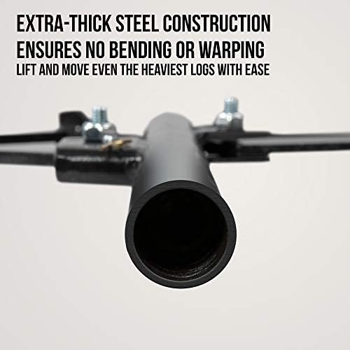 Right Hand Timberjack Triple Thick Log Lifter that Never Bends, Heavy-Duty Log Jack Helps You Lift, Move & Chainsaw Timber, Lumber & Wood, Grip Handle