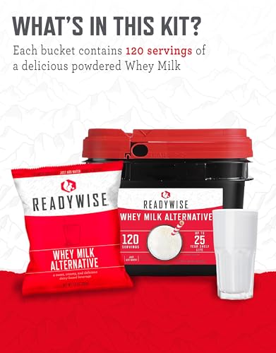 READYWISE Whey Powdered Milk Alternative Bucket, 120 Servings