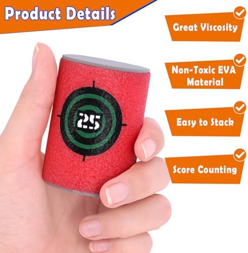 POKONBOY Soft Bullet Target, EVA Bullet Dart Target Compatible with Nerf Blasters Guns