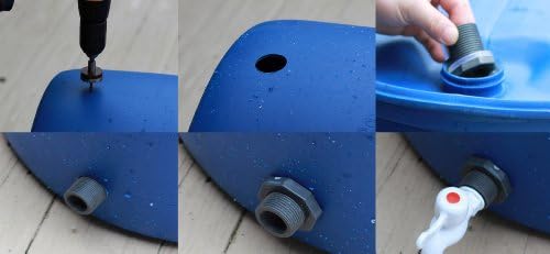RBS100 Plastic Rain Barrel Spigot Kit(with Bulkhead Fitting)