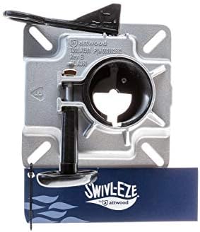 Swivl-Eze 818441-3 Swivl-Eze Lakesport Series Marine Boat Ergonomic Seat Mount with 3-Degree Tilt | Ergonomic tilt design supports a more