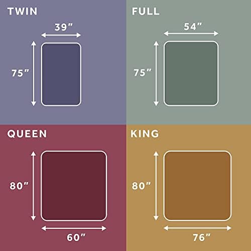 Sunbeam King Premium Electric Heated Mattress Pad with Dual Controls, 20 Heat Settings and 100% Cotton Top