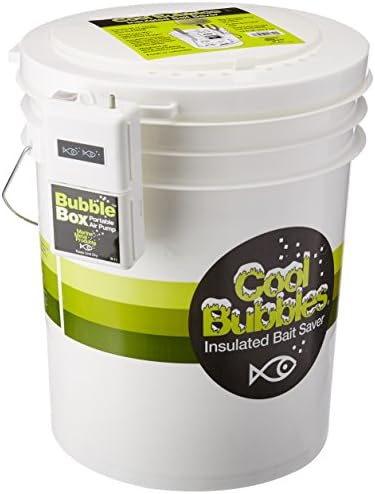 Marine Metal CB-115 Cool Bubbles Insulated, Aerated Live Bait Container with Bubble Box Aerator Pump (5 gal)