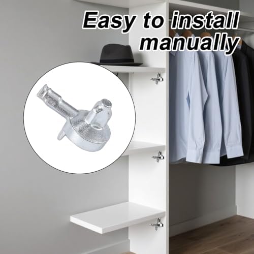 20pcs Shelf Support Pins for IKEA Billy Bookcase Silver Alloy Cabinet Clips | For IKEA Billy Bookcase Part 131372, Silver Alloy, Rust-Resistant