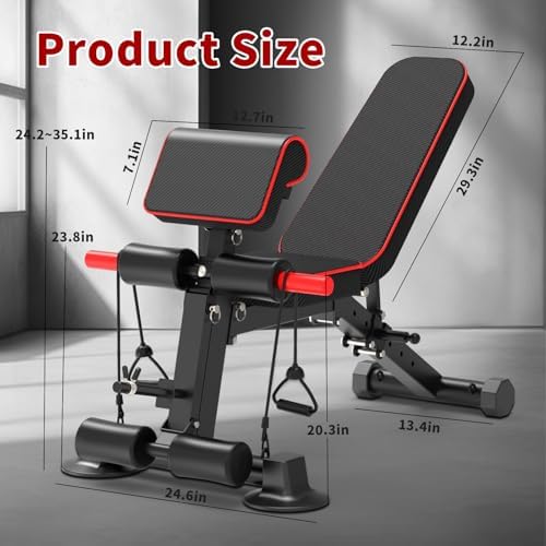 K KiNGKANG Adjustable Weight Bench for Home Gym Full Body Strength Training