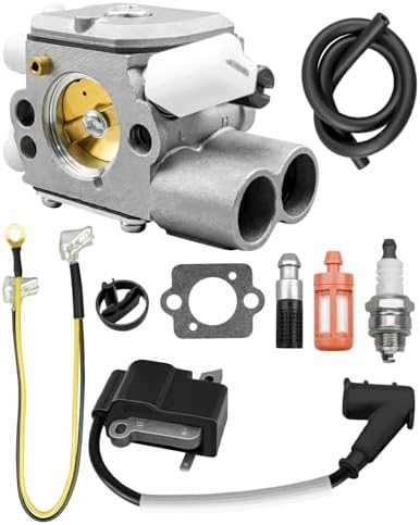 1143 120 0617 Carburetor Fit for Stihl MS251 MS 251 Replacement Part, With Fuel Filter & Fuel Line & Oil Filter & Gasket & Spark Plug & Ignition Coil