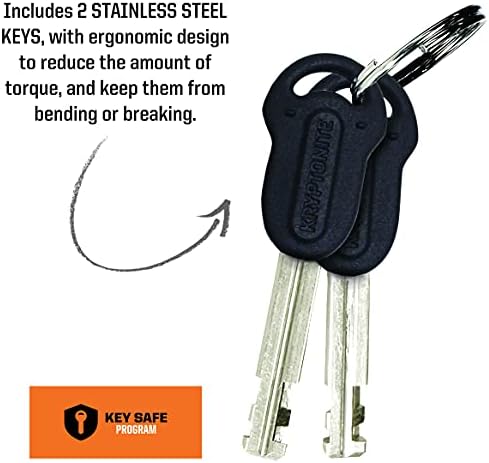 Kryptonite Kryptolok Bike U-Lock, Heavy Duty Anti-Theft Bicycle Lock Sold Secure Gold, 12.7mm Long Shackle with Mounting Bracket and Keys