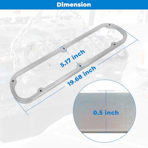 Valve Cover Spacers Kit for Ford Small Block 289 302 351W SBF V8 Engine | 1/2" Thick Aluminum Valve Cover Spacers with Bolts & Washers, Direct Fit
