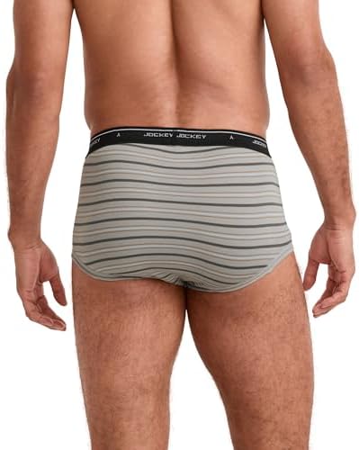 Jockey Classic Full Rise Brief- 3 Pack - 100% Cotton Underwear for Men