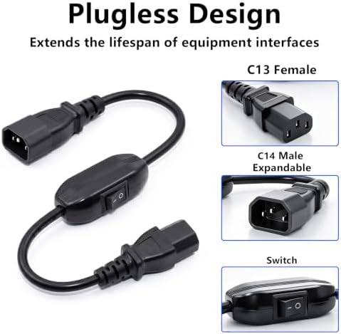 Duttek Power Cord with Switch