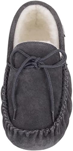 SNUGRUGS Men's Alfie Wool Lined Suede Sole Moccasin Slipper