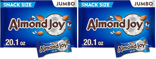 ALMOND JOY Coconut and Almond Chocolate Snack Size, Candy Bars, 0.6 oz (8 Count)