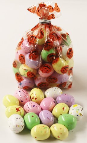Scott's Cakes Speckled Chocolate Malted Eggs in a 1 Pound Bunny Hop Bag