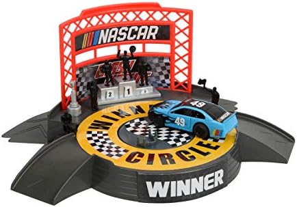 Slot Car Race Track Sets | NASCAR Crash Circuit Short Track | 2 Electric Powered Cars with Flash Chargers | Race Tracks for Kids Ages 4-8 | Car
