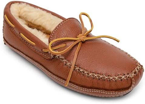Minnetonka Men's Sheepskin Moose Slipper