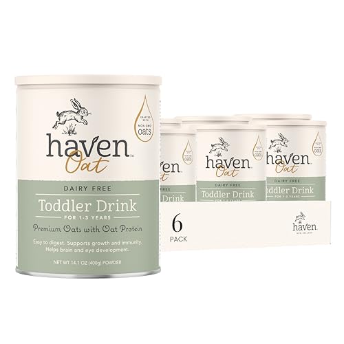 Haven Oat Toddler Formula, Dairy Free, 12+ Months, 14.1oz | European Oat Protein, No Corn Syrup or Maltodextrin, No Palm Oil, Plant-Based DHA Omega-3, Prebiotics & Probiotics, Lutein
