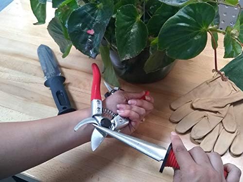 Ironwood Tool Company Quick Release, Never Fail Lock, Small 8” Bypass Pruner Cutter IW1412 with Sap Grove