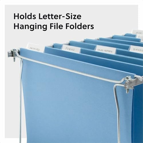 Smead Steel Hanging File Folder Frame, Letter Size, Gray, 2 per Pack (64870)