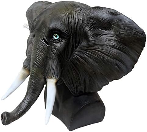 Latex Animal Full Head African Elephant Mask Animal Fancy Masquerade Party Costume Mask