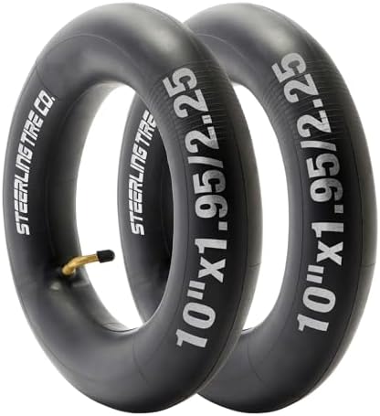 10x2 Inner Tube for Scooters & Power Chairs with an Angled Valve Stem (2-Pack) - Thorn Resistant & 3X Thicker Than OEM - Compatible with 10x1.90
