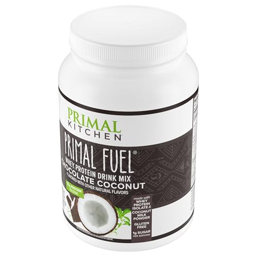 Primal Kitchen Primal Fuel Chocolate Coconut Whey Protein Powder, Gluten and Soy Free, 1.94 Pounds