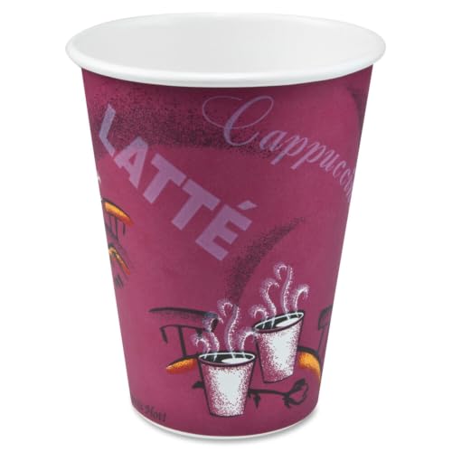 Solo 412SIN-0041 12 oz Bistro SSP Paper Hot Cup (Case of 1000)