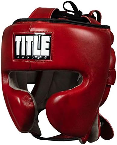 TITLE Boxing Blood Leather Sparring Headgear - MMA & Muay Thai Protection