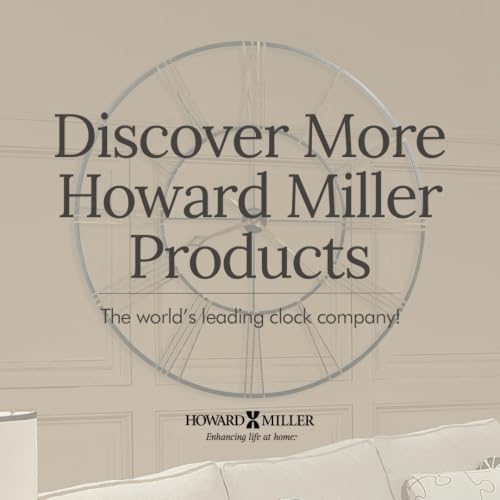 Howard Miller Postema Gallery Wall Clock | Wrought Iron Black Finish | Oversized Analog Clock with Roman Numerals | Quartz Movement | for Bedroom