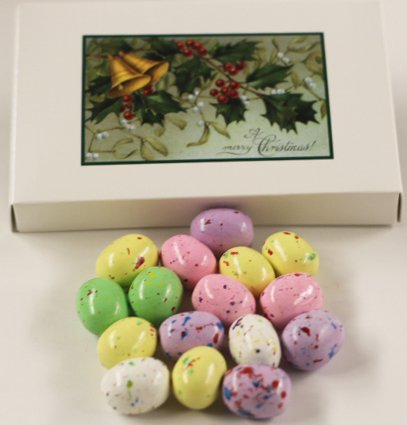 Scott's Cakes Speckled Chocolate Malted Eggs in a 1 Pound White Gourmet Box