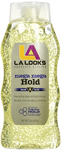 High Ridge Brands Hair Styling Gel, L.A. Looks Mega Mega Hold Level 9, 20 Fluid Ounce
