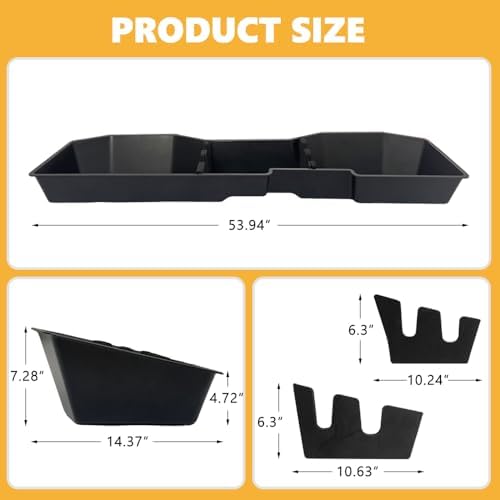 Car Underseat Storage Box Fitment for (2015–2026) F150 SuperCrew/Crew Cab & (2017–2026) F250 F350 F450 F550 Super Duty 4-Door Full-Size Pickups