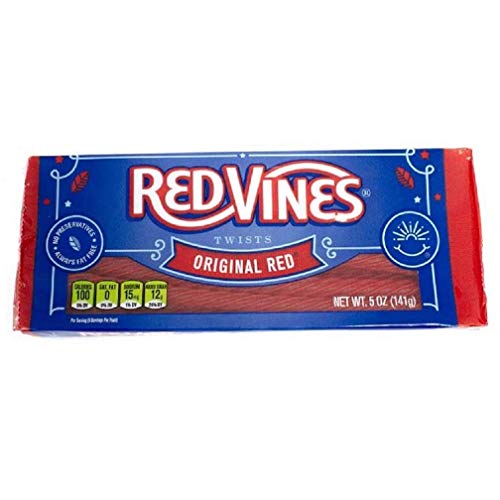 Red Vines Licorice Twists, Original Red Flavor, Soft & Chewy Candy, 4 Ounce (Pack of 24)