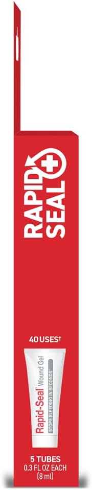 Rapid-Seal Hemostatic Wound Gel, 2 Tube, Stops Bleeding in Seconds