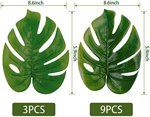 Toopify 19" Artificial Monstera Plant, Fake Plants for Indoor Outdoor Decor