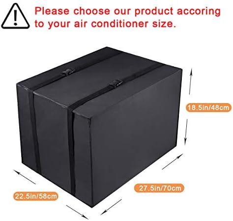 Luxiv Window AC Unit Cover Outdoor, Black Waterproof AC Cover 21X16X15 In