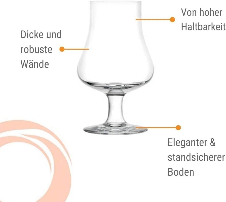 Stölzle Lausitz Whisky Nosing Glasses Set of 2 (Tasting Glass #1). Dishwasher Safe