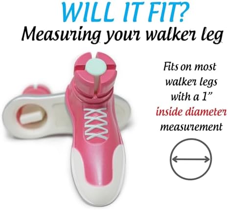 Sneaker Walker Glides for 1" Walker Tubes - Pink - 1 Pair