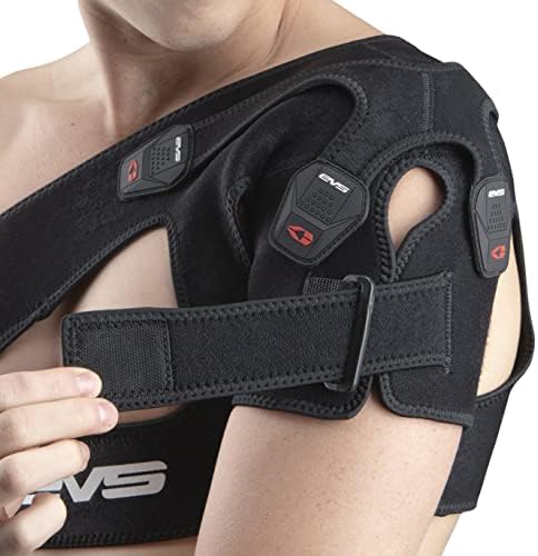 EVS SB05 Dual Shoulder Brace, Compression Fit, w/X-Straps, Medical Grade | Compression support with X-strap stabilization, Breathable Adjustable Fit, for motocross, MTB and off-road riding