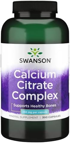 Swanson Calcium Citrate Complex Muscle Bone Health Support Mineral Supplement 300 Capsules | Powerful Calcium Combination for Bone Health; An Effective Blend of Citrate and Carbonate for Easy Assimilation